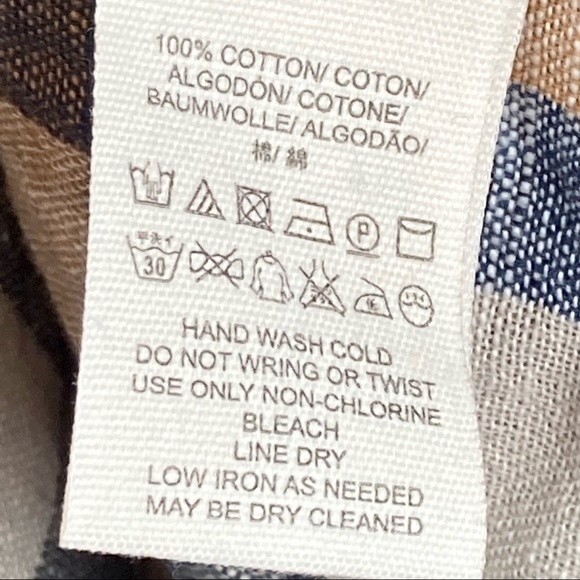 FREE PEOPLE Peppy In Plaid Oversized Button Down Shirt in Blue/Tan - Picture 10 of 12